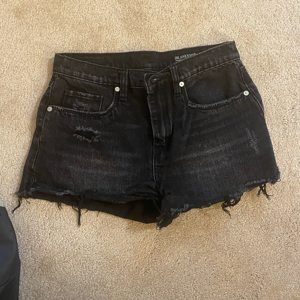 Blank NYC black denim shorts